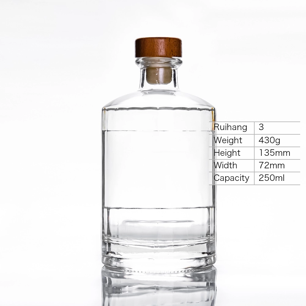 250ml Short Cylindrical Spirit Bottle - RH3