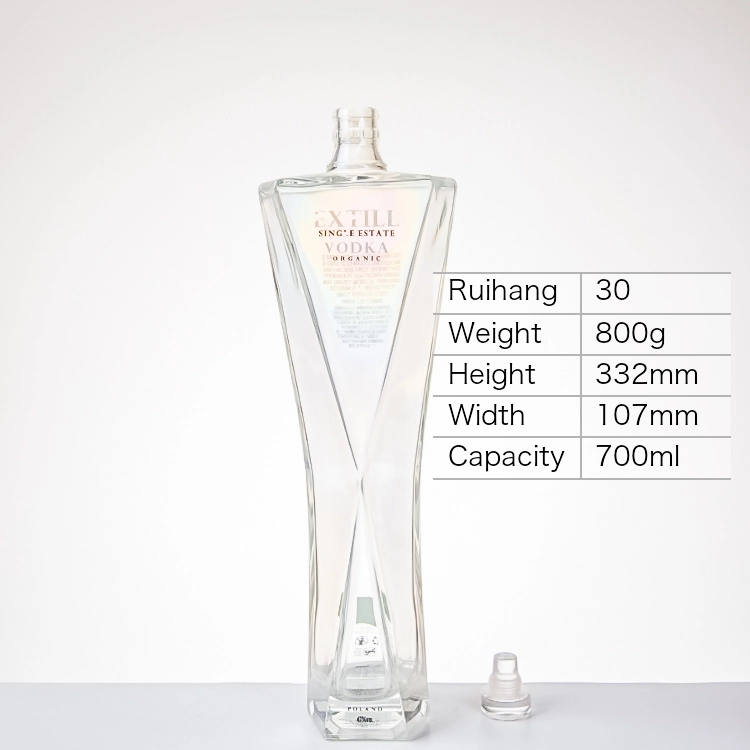 700ml 'EXTILL' Tapered Vodka Glass Bottle - RH30