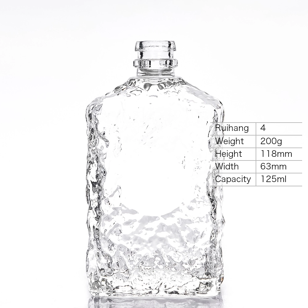 125ml Textured Surface Design Glass Bottle - RH4