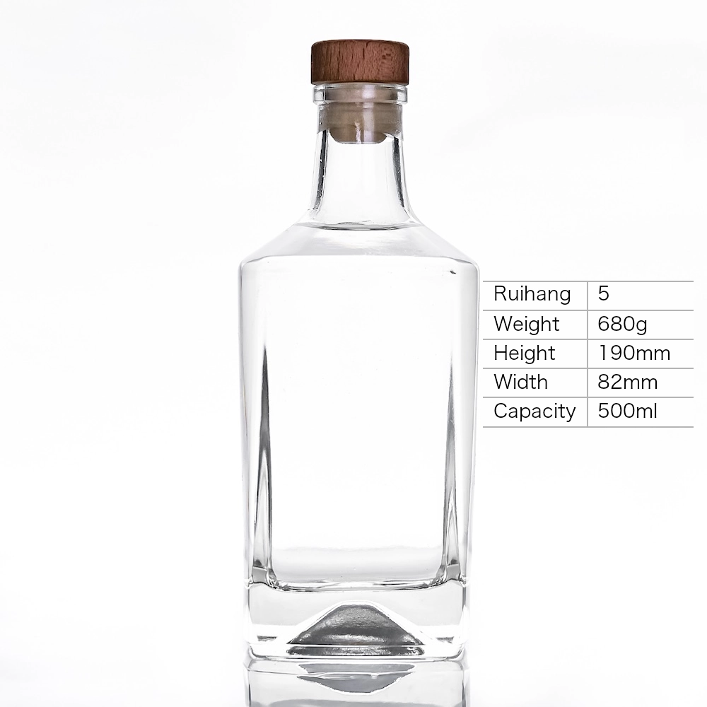 500ml Rectangular Base Spirit Bottle - RH5