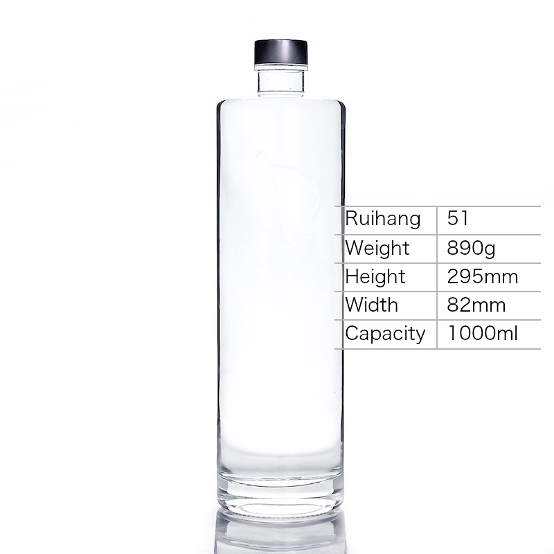 1000ml Modern Cylindrical Spirit Bottle - RH51