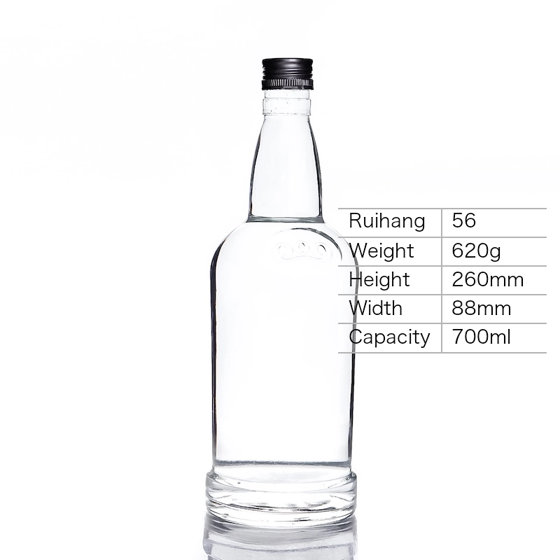 700ml Modern Vodka Glass Bottle - RH56