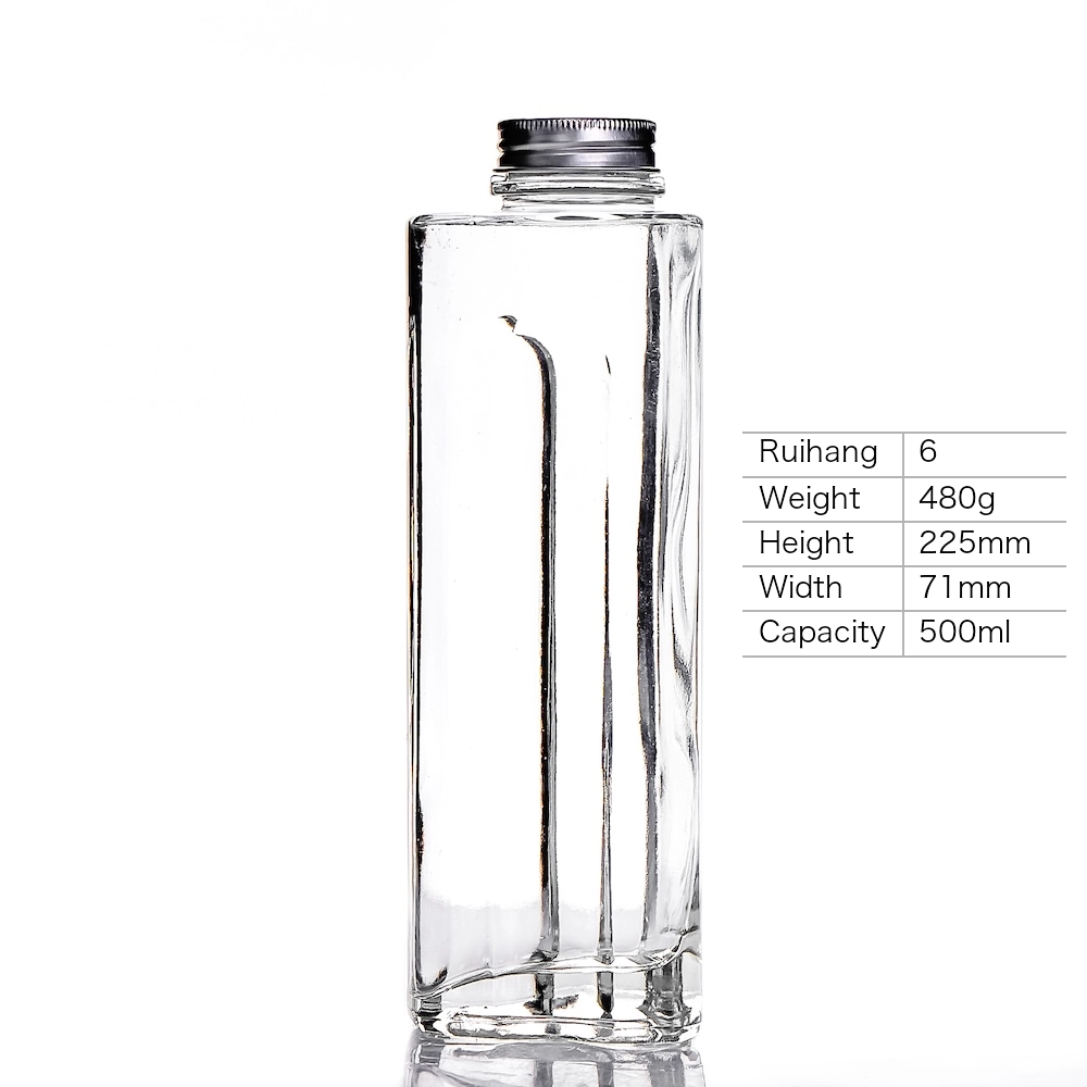 500ml Tall Rectangular Spirit Bottle - RH6